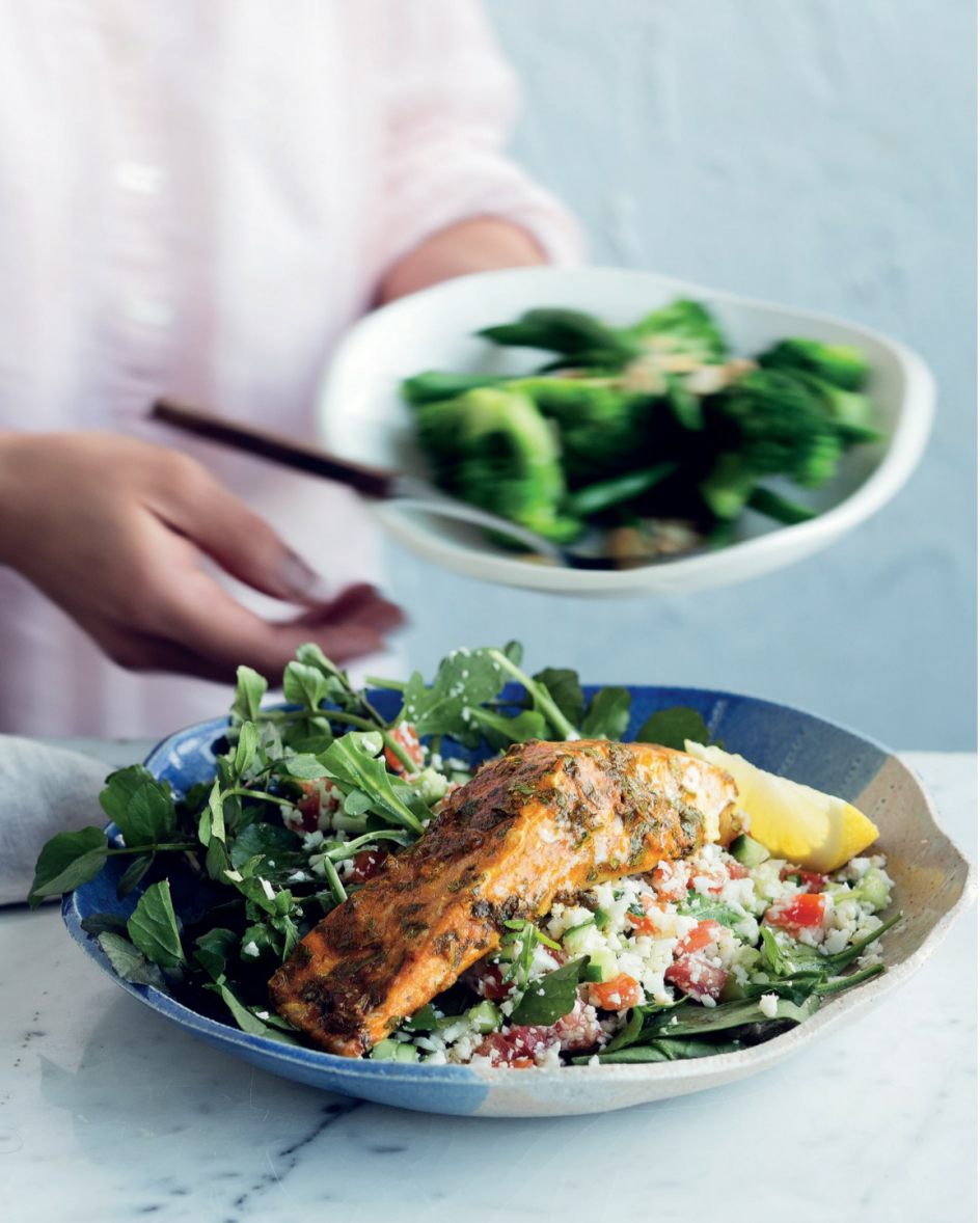Spicy Baked Salmon Recipe With Cauliflower Couscous Vital Sustenance